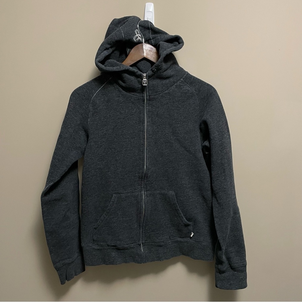 TNA Aritzia Charcoal Grey Full Zip Fleece Sweatshirt Women’s Large